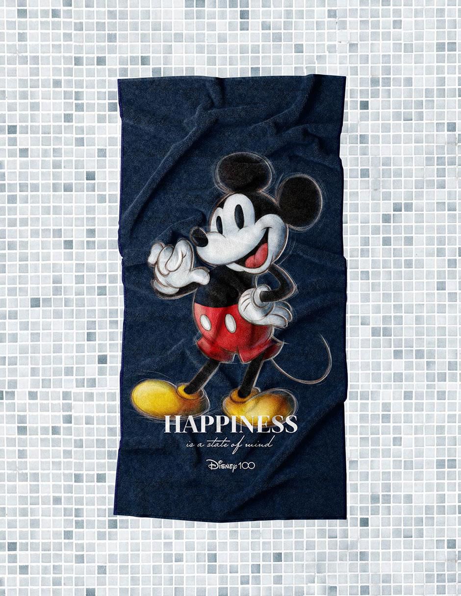 Toalla para baño Mickey Disney 100 Aniversario de microfibra 2