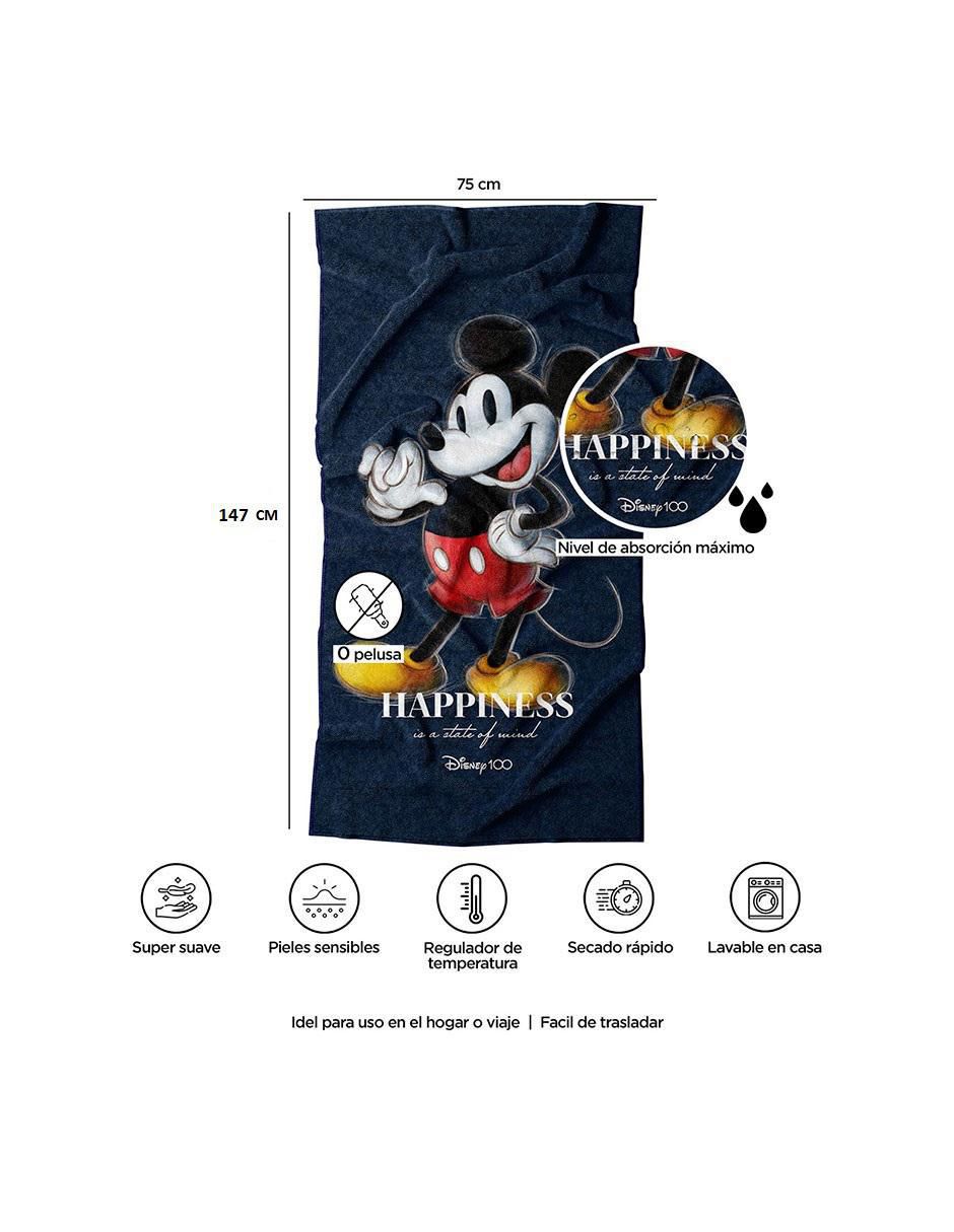 Toalla para baño Mickey Disney 100 Aniversario de microfibra 5