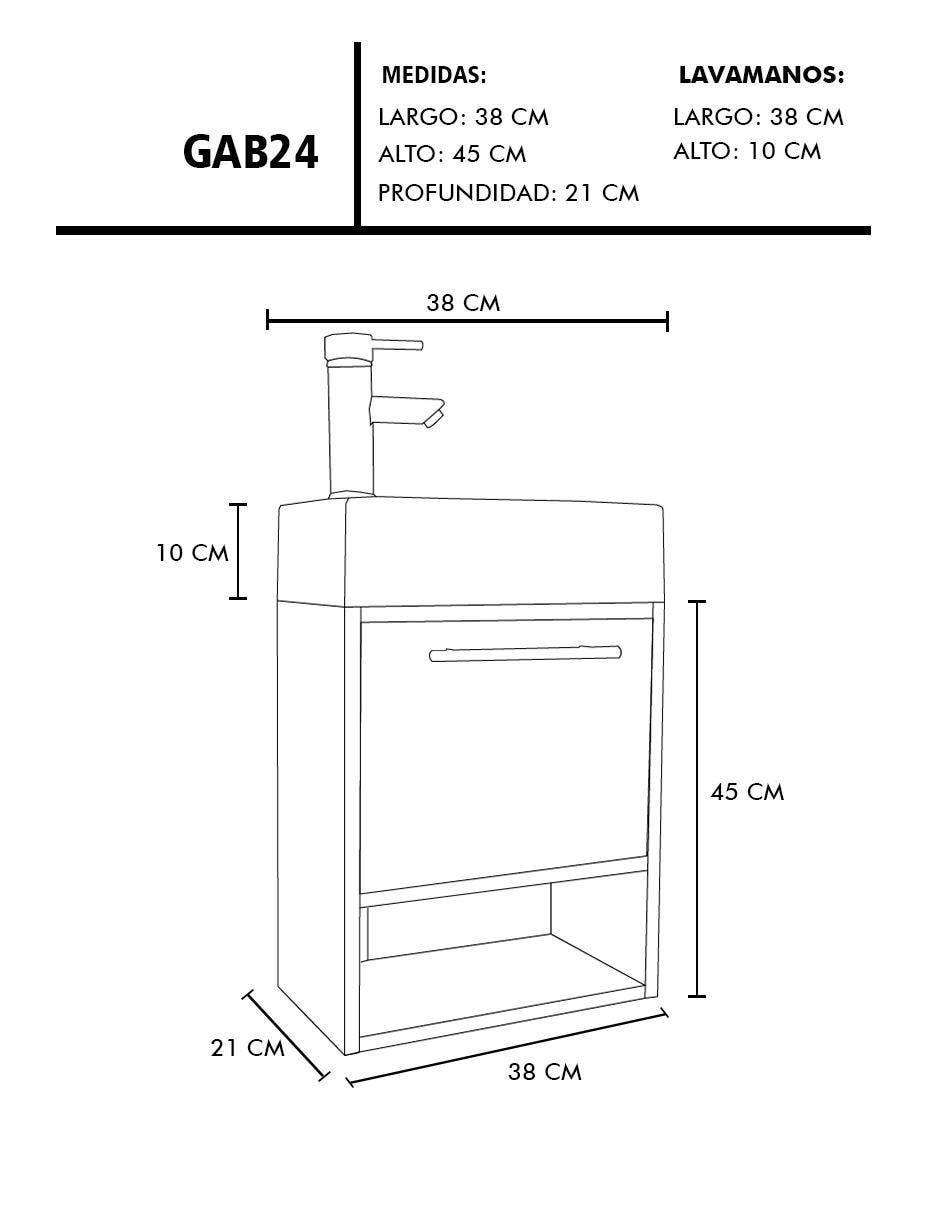 Mueble para baño Alys de MDF armable 8