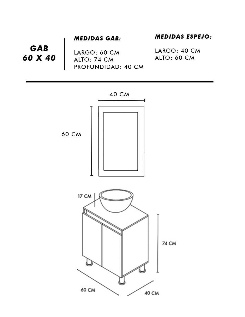 Mueble para baño Maya de MDF armable 6