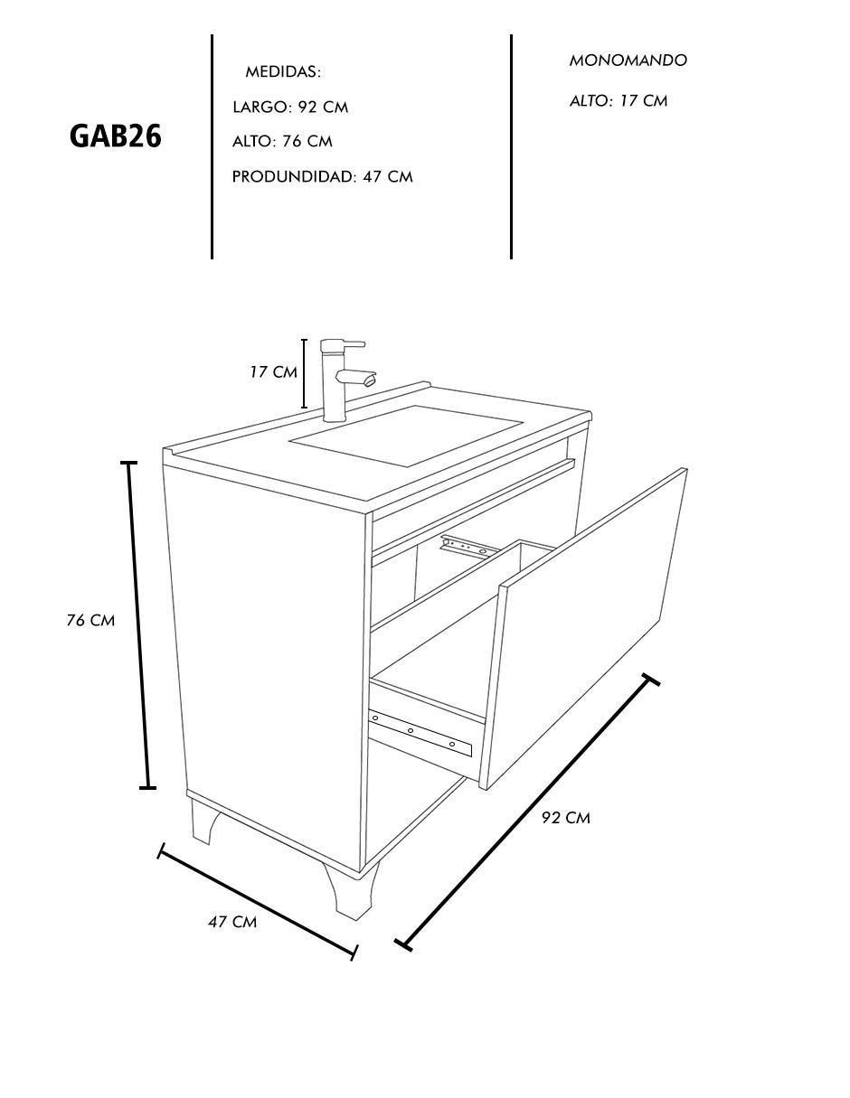 Mueble para baño decomobil himalaya mdf