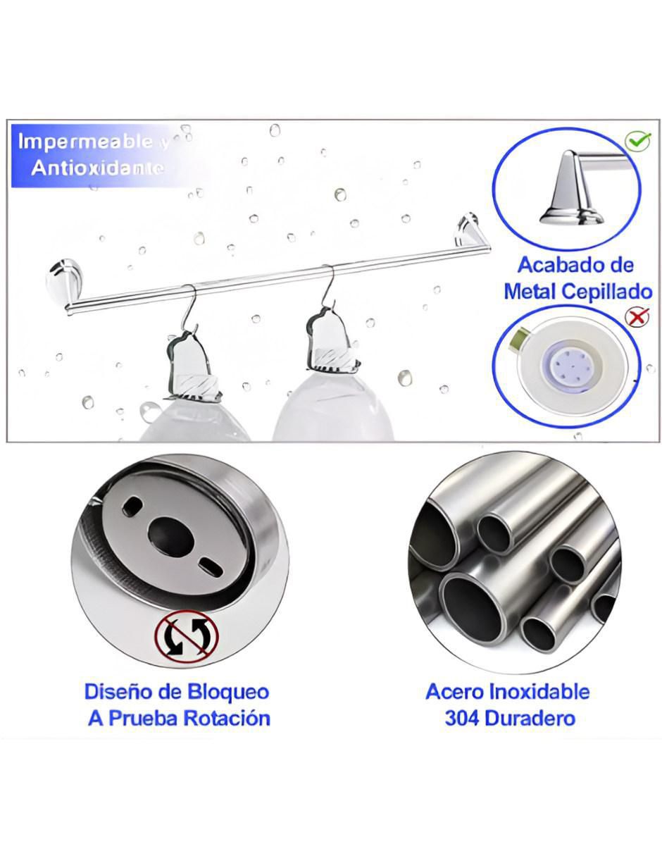 Juego de accesorios para baño de acero inoxidable 6 piezas 4