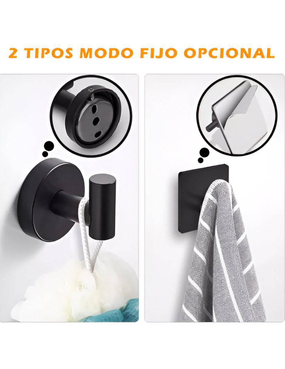 Juego de accesorios para baño de acero inoxidable 9 piezas 3