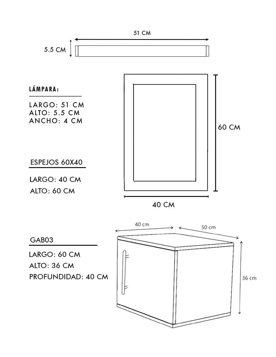 Mueble para baño decomobil agnes mdf