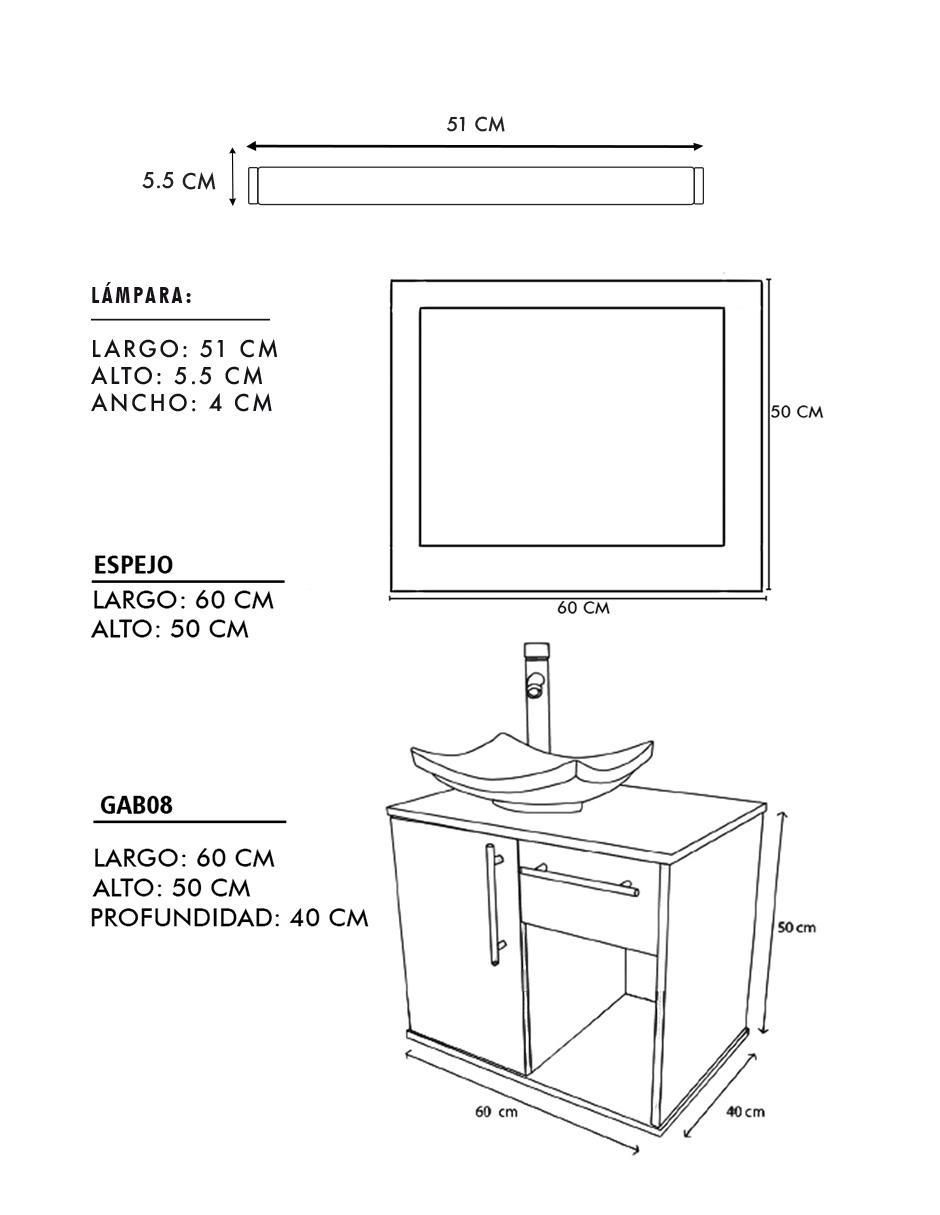 Mueble para baño decomobil agatha mdf