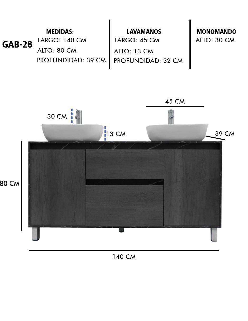 Mueble para baño Médano de MDF armable 7
