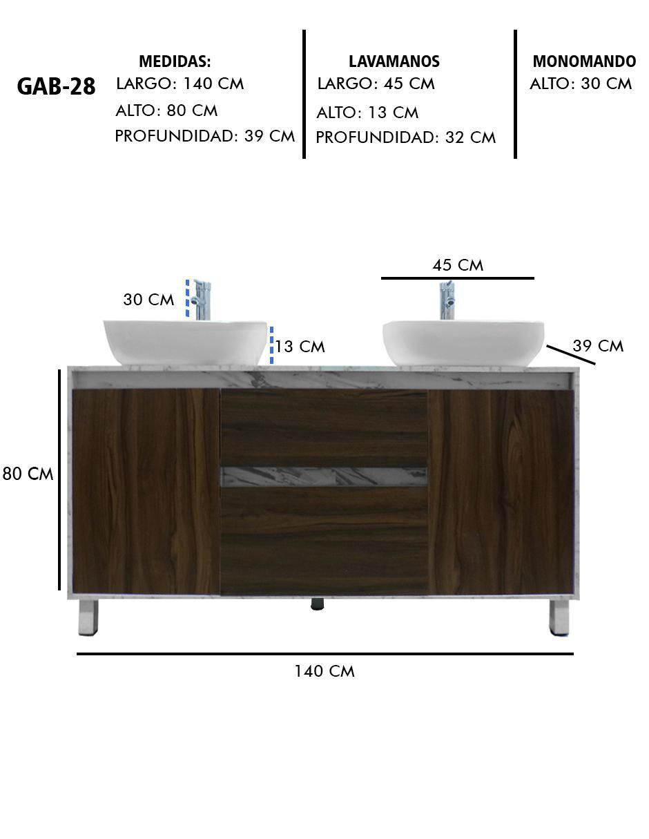 Mueble para baño decomobil médano mdf