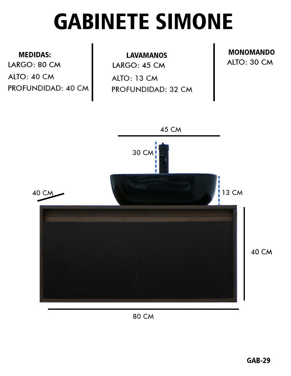 Mueble para baño decomobil simone mdf