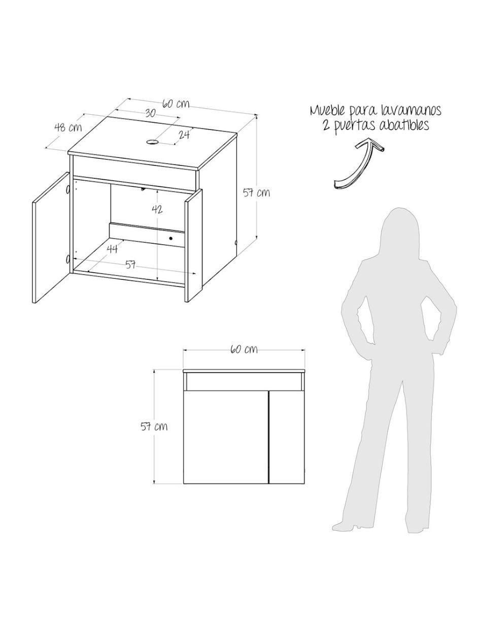 Mueble para baño de melamina armable 7