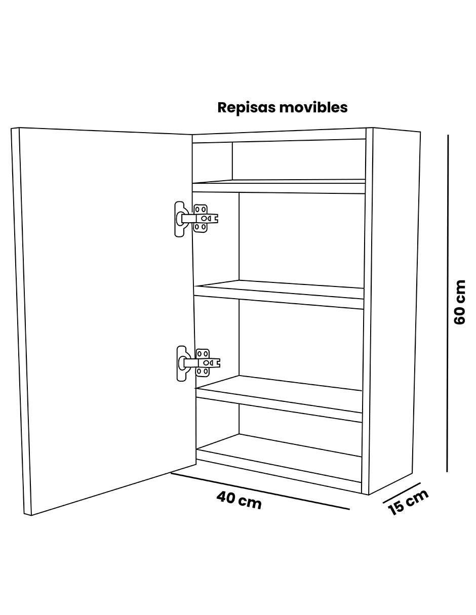 Mueble para baño de melamina armable 6