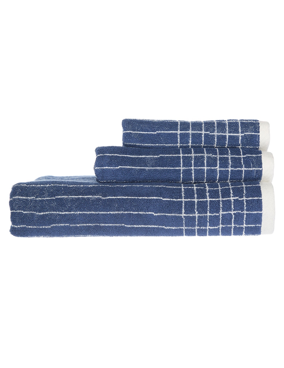 TOALLA DE BAÑO MA, FACIAL, AZUL MARINO