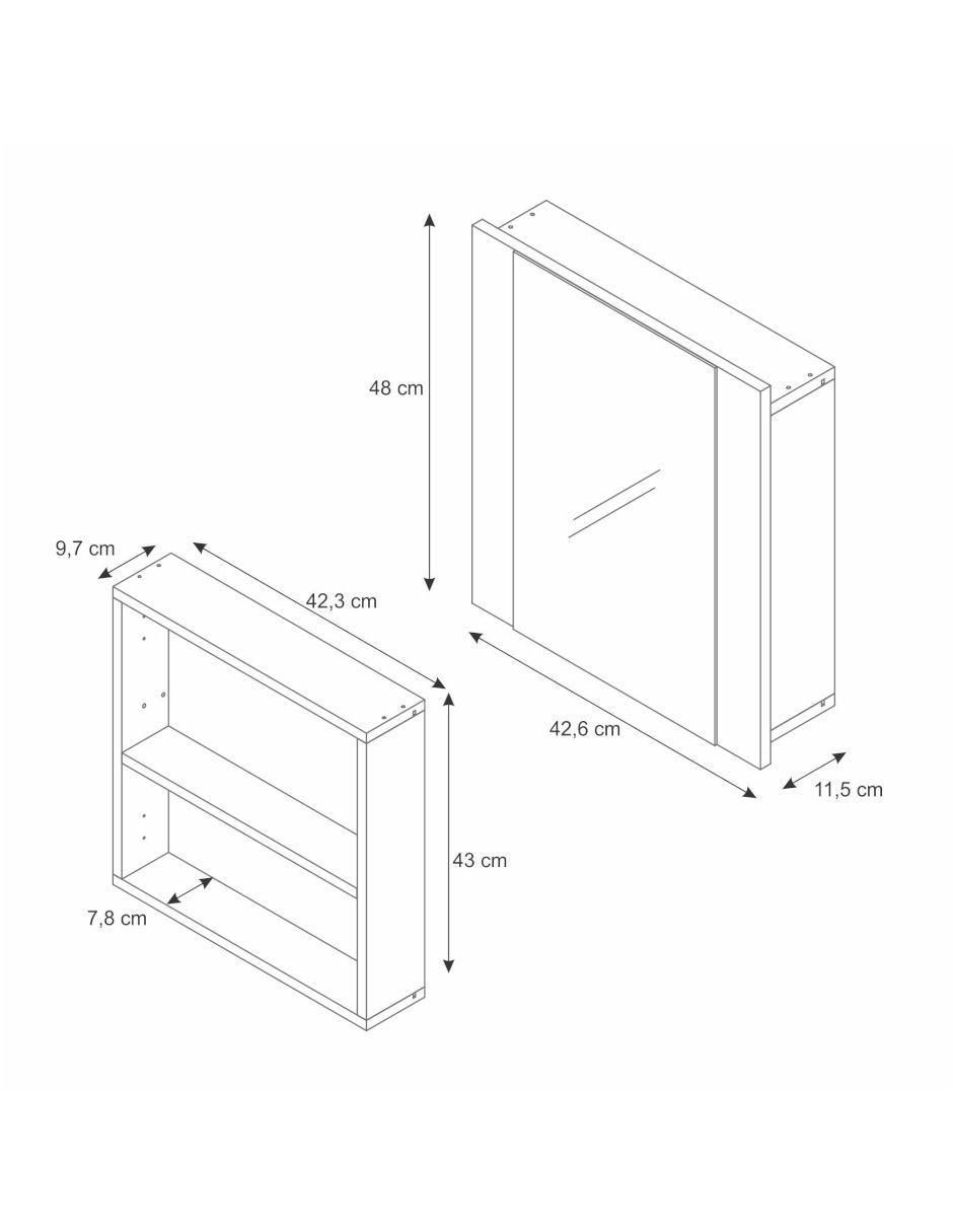 Mueble para baño Niki de melamina armable 9