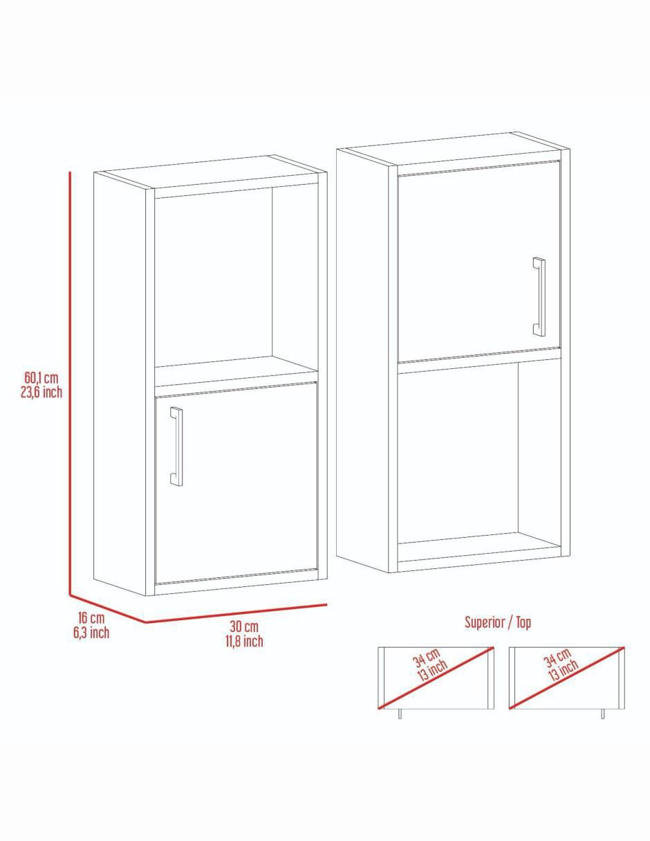 Mueble para baño Aqua de melamina armable 6