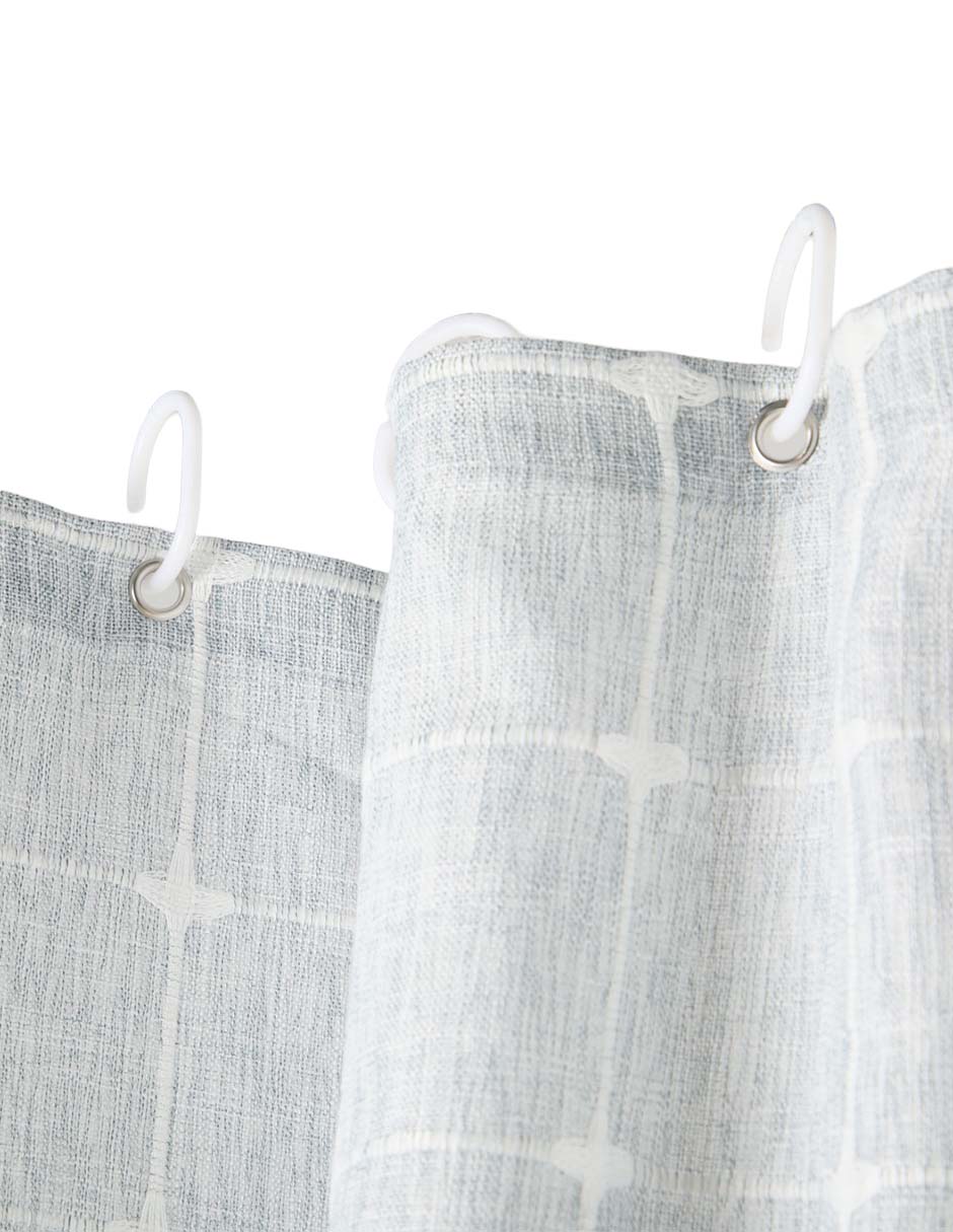 CORTINA BAÑO SQUAR, 180 X 180 CM, GRIS