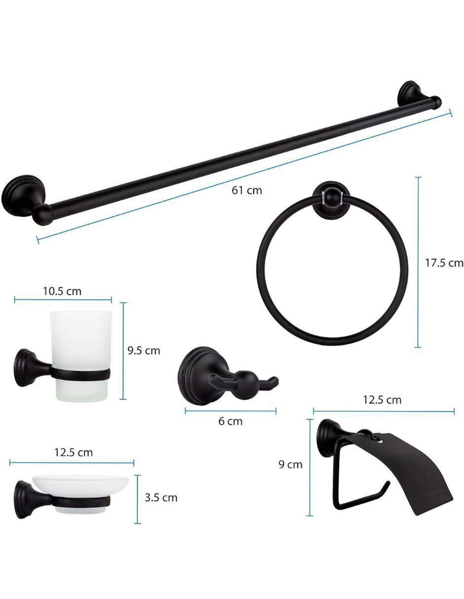 Juego de accesorios para baño 6 piezas 8