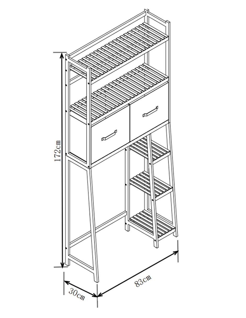 Estante para WC de bambú LA-S24100 10
