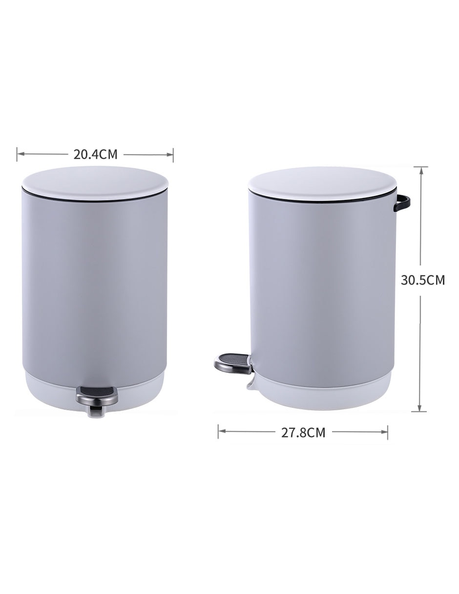BOTE DE BASURA DIANE, 5 L, GRIS HAUS