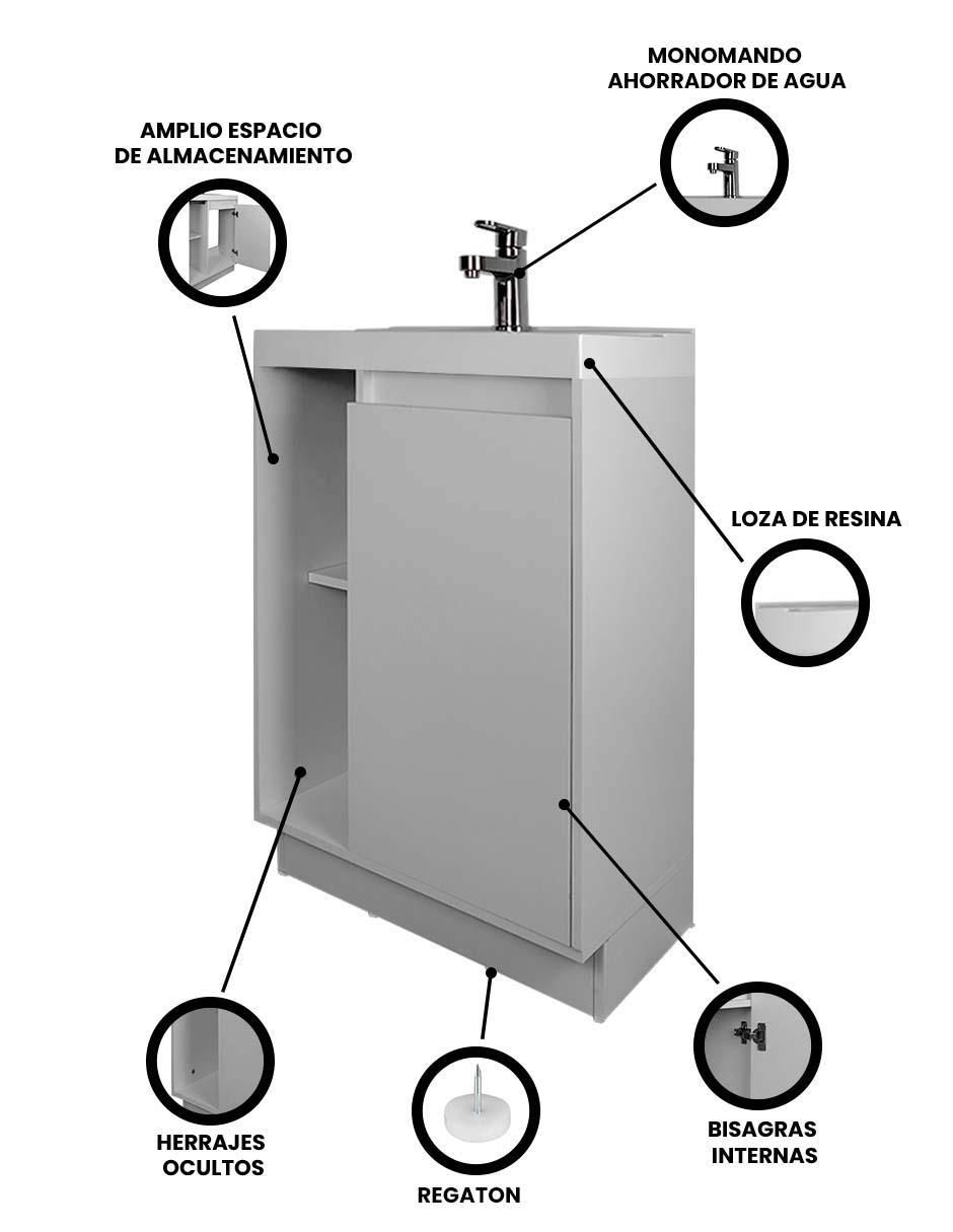 Mueble para baño Lucca de MDF armable 6