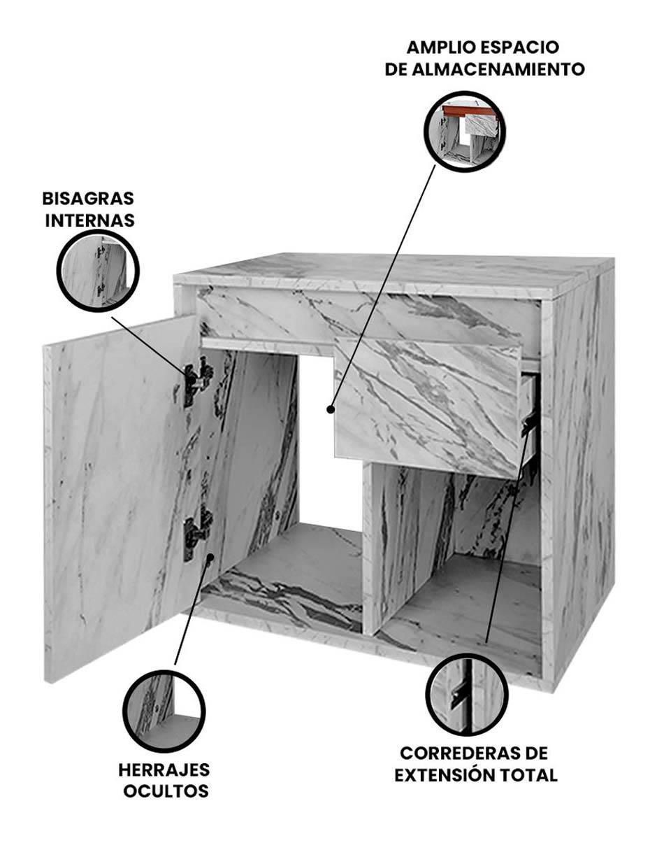Mueble para baño Carina de melamina armable 7
