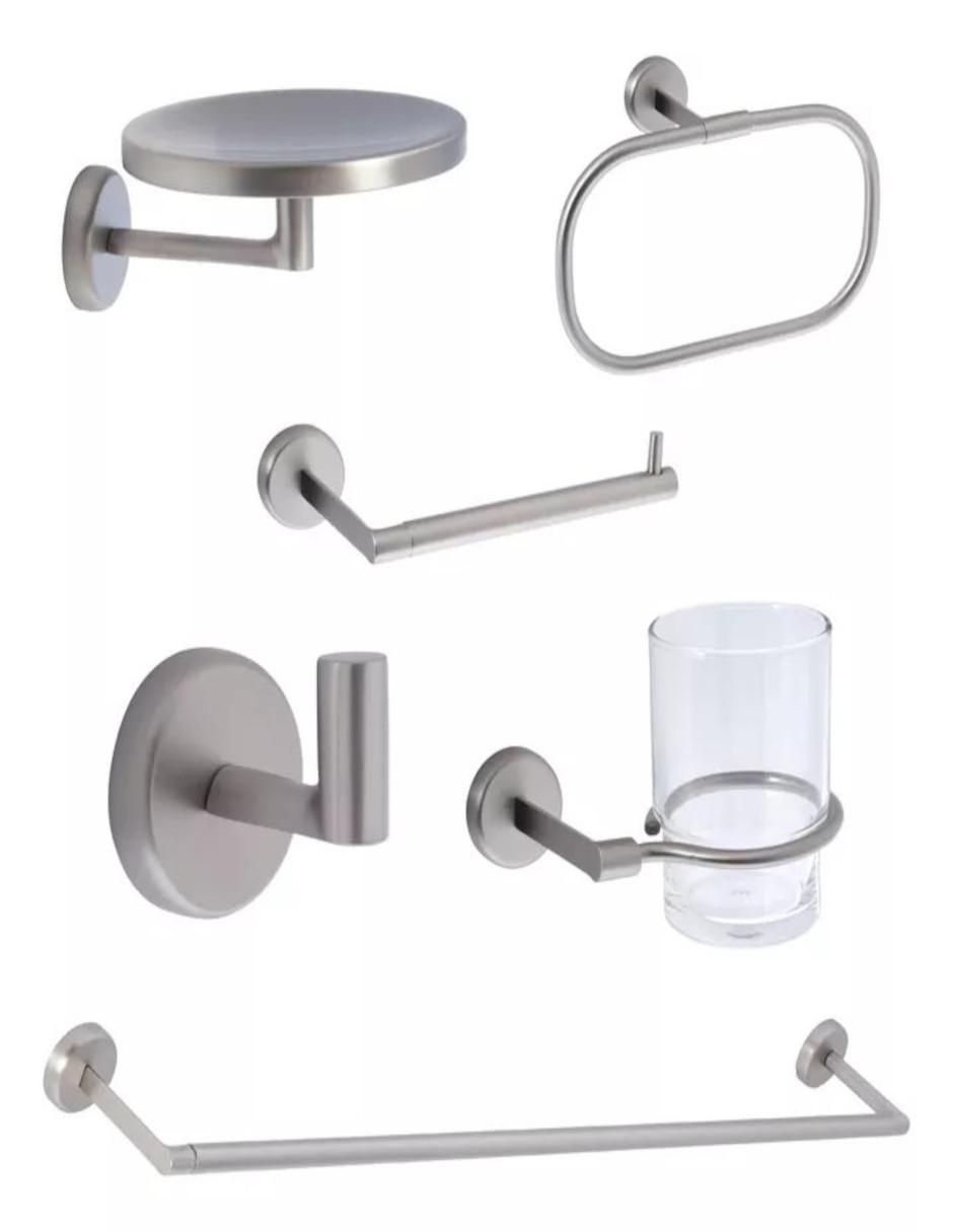 Juego de accesorios para baño de acero inoxidable 6 piezas