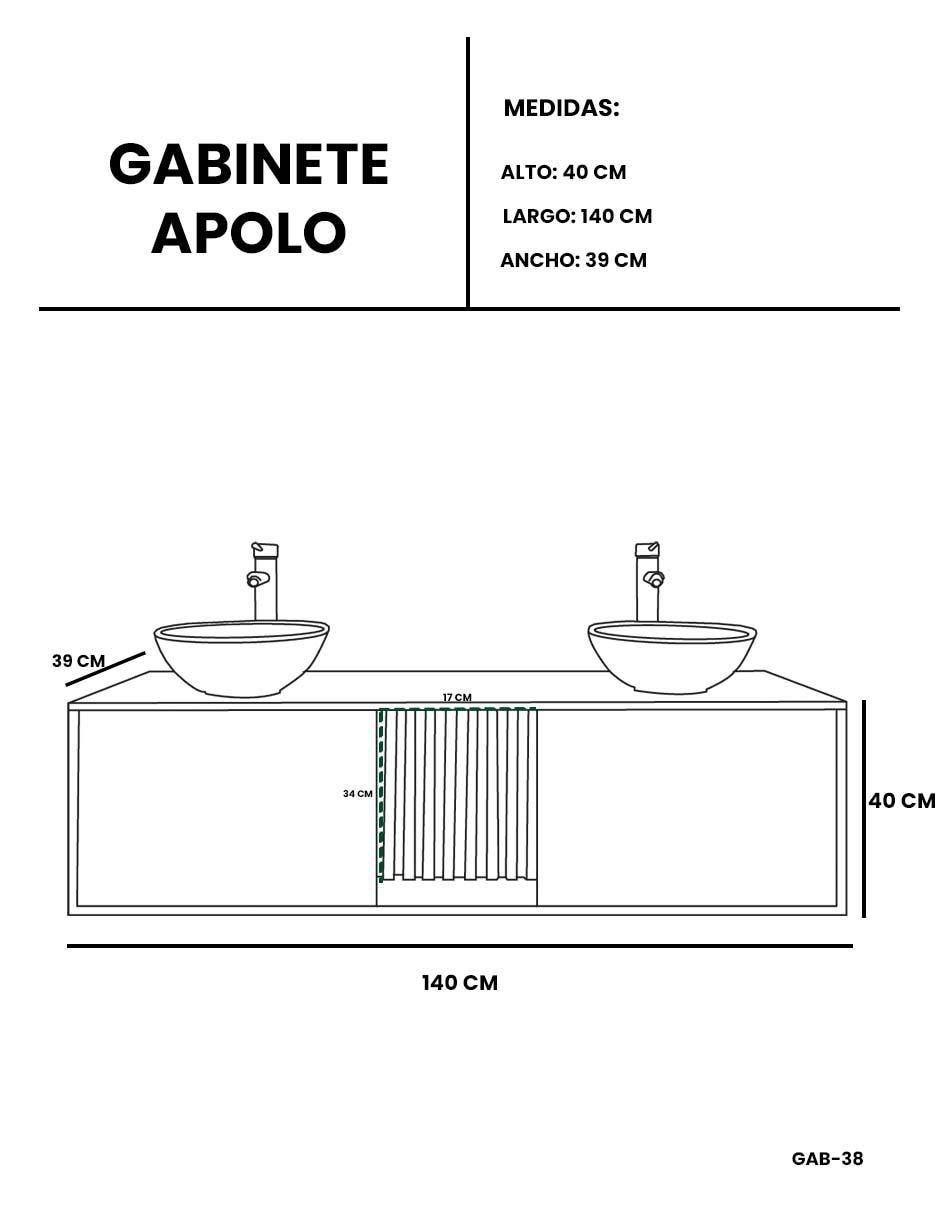 Mueble para baño decomobil apolo melamina