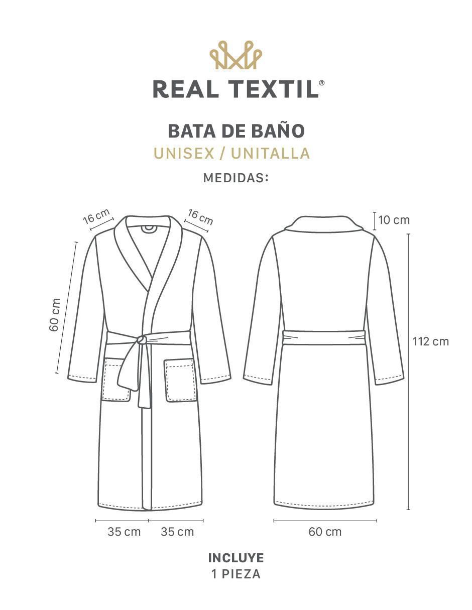 Bata de baño real textil absorbente "para" unisex