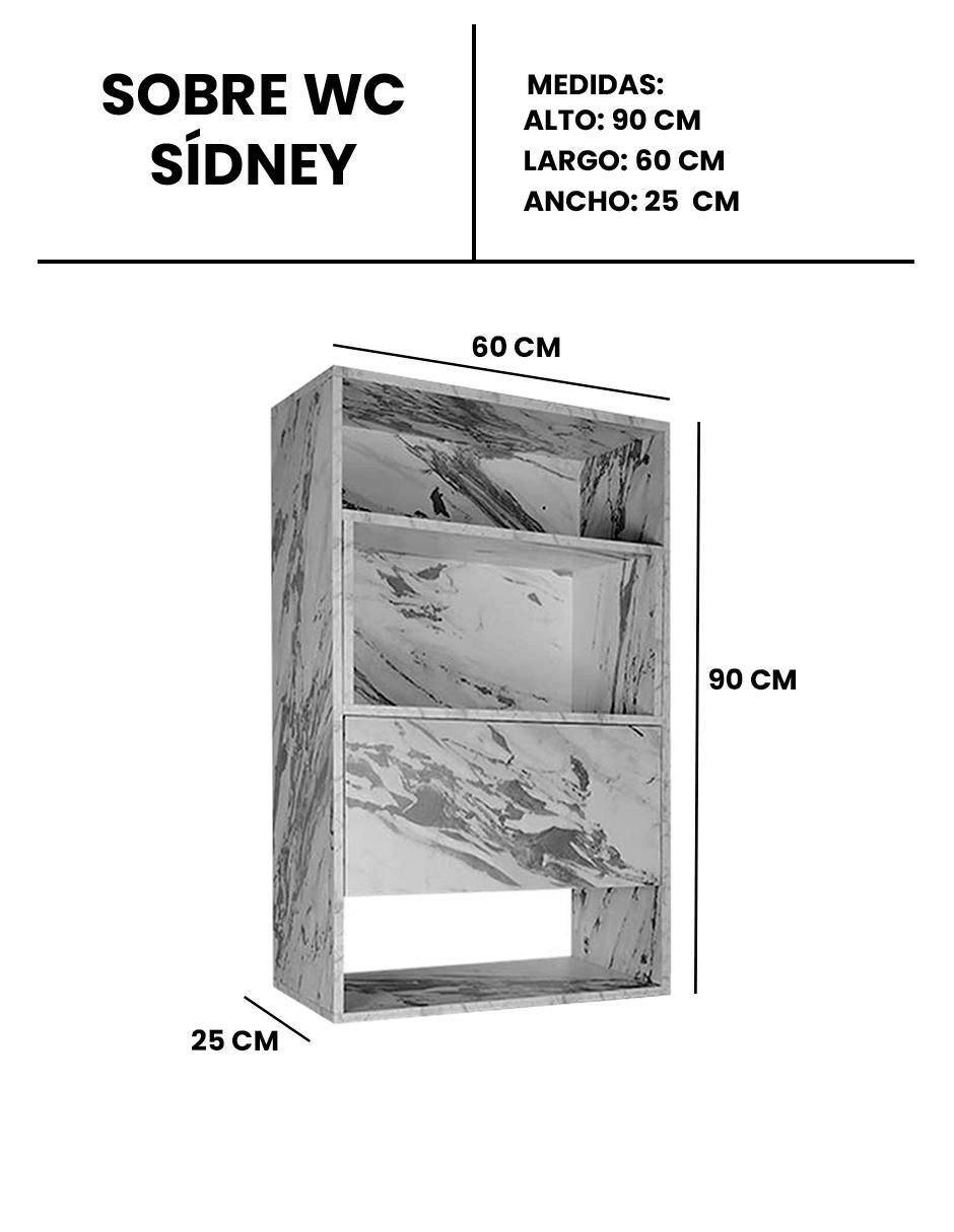 Mueble para baño Sídney de MDF armable 7