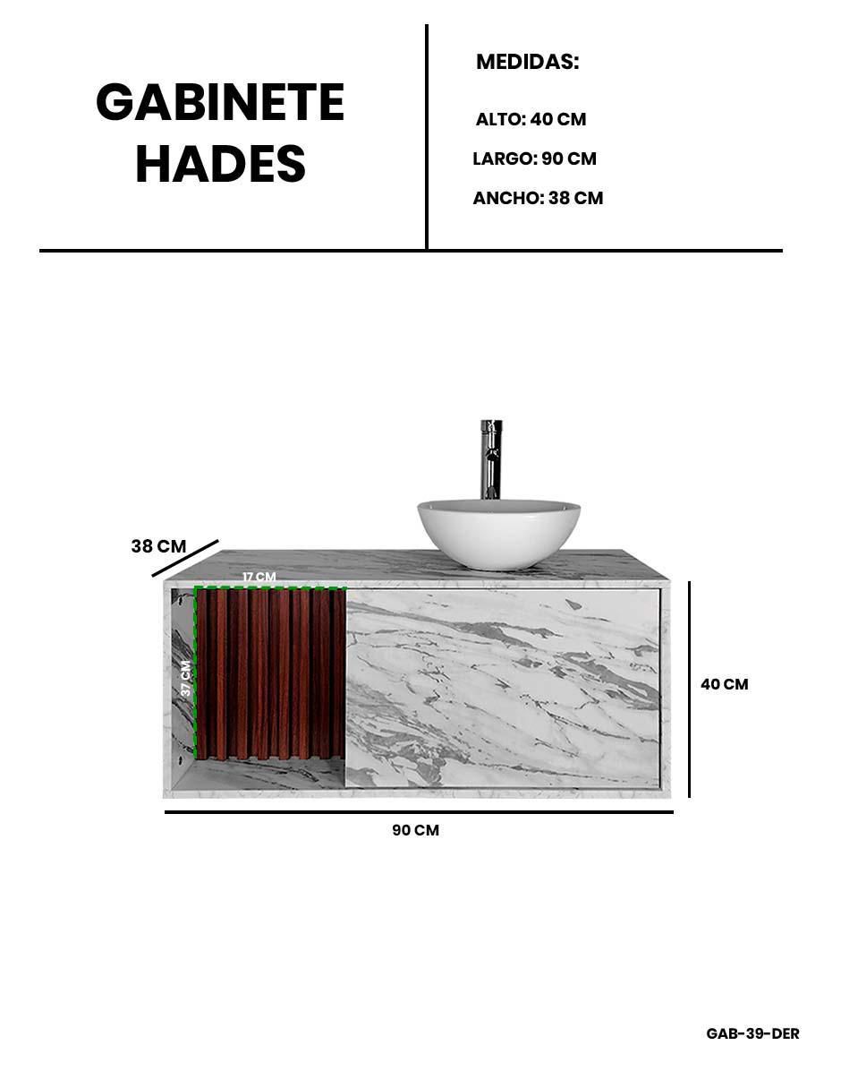 Mueble para baño Hades de melamina armable 7
