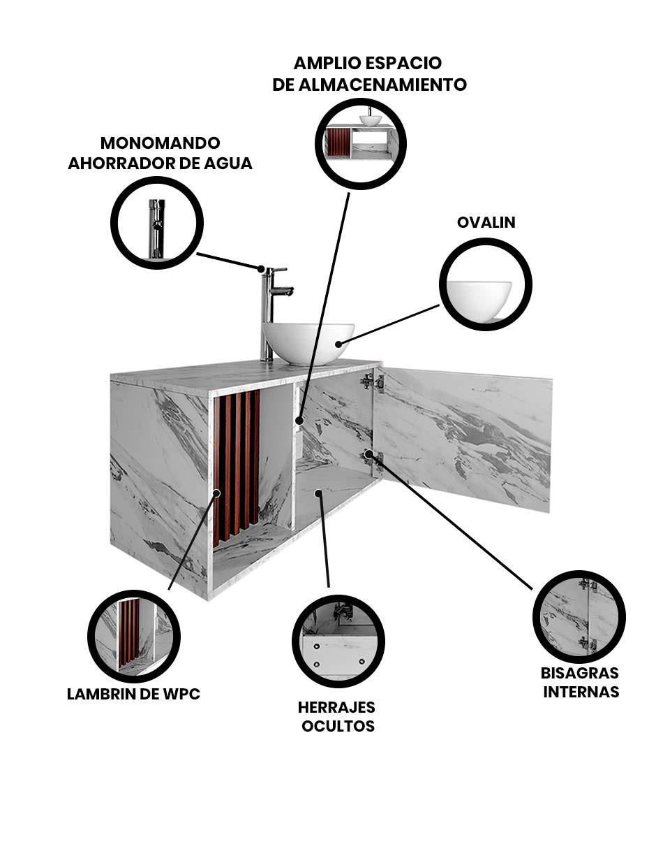 Mueble para baño Hades de melamina armable 4