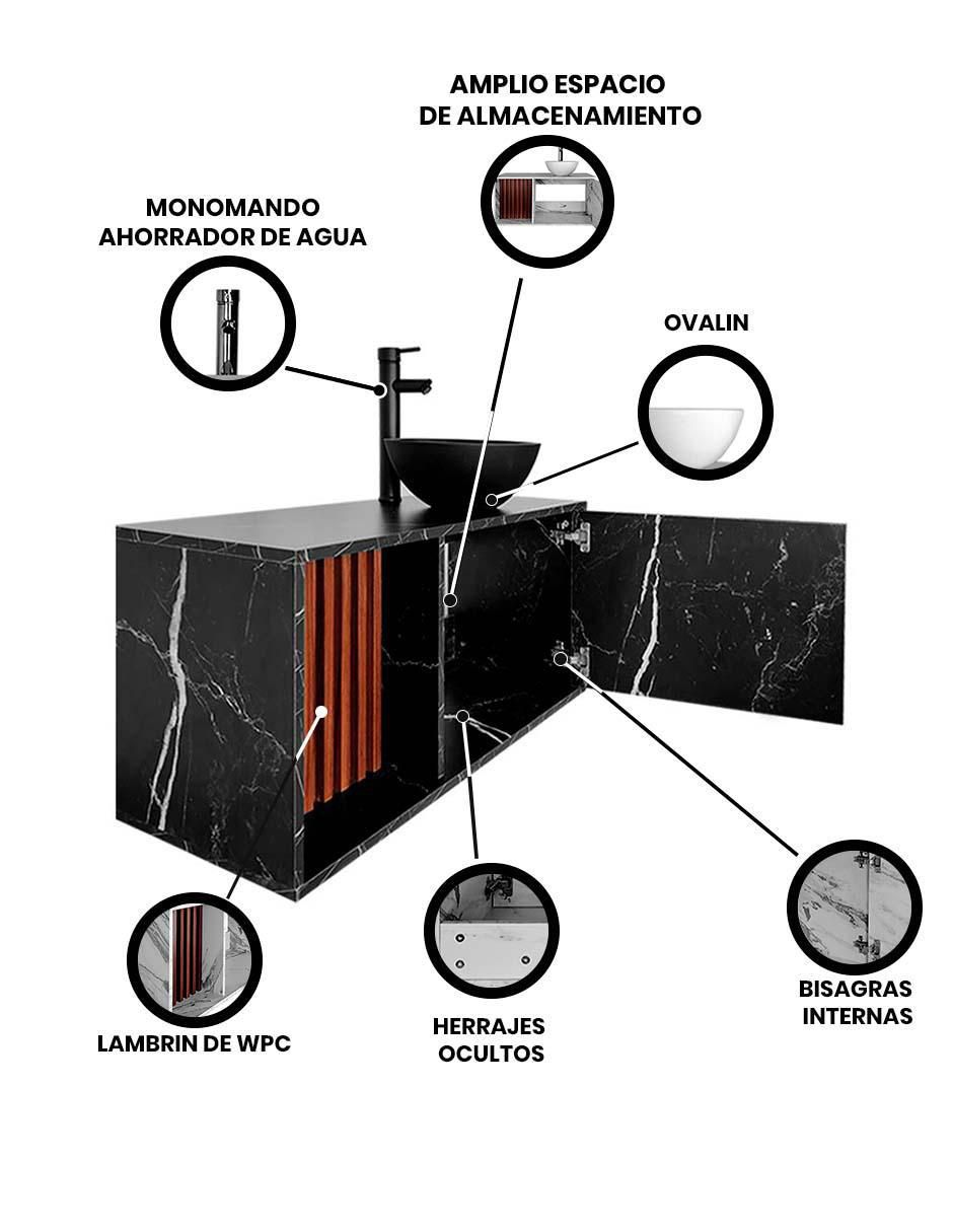 Mueble para baño decomobil hades melamina