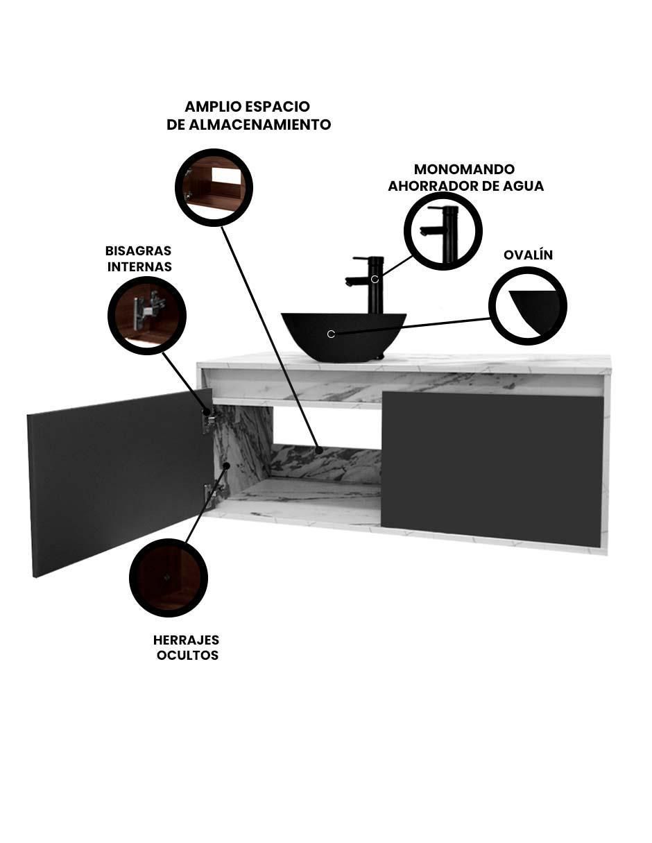 Mueble para baño Provenzal de melamina armable 7