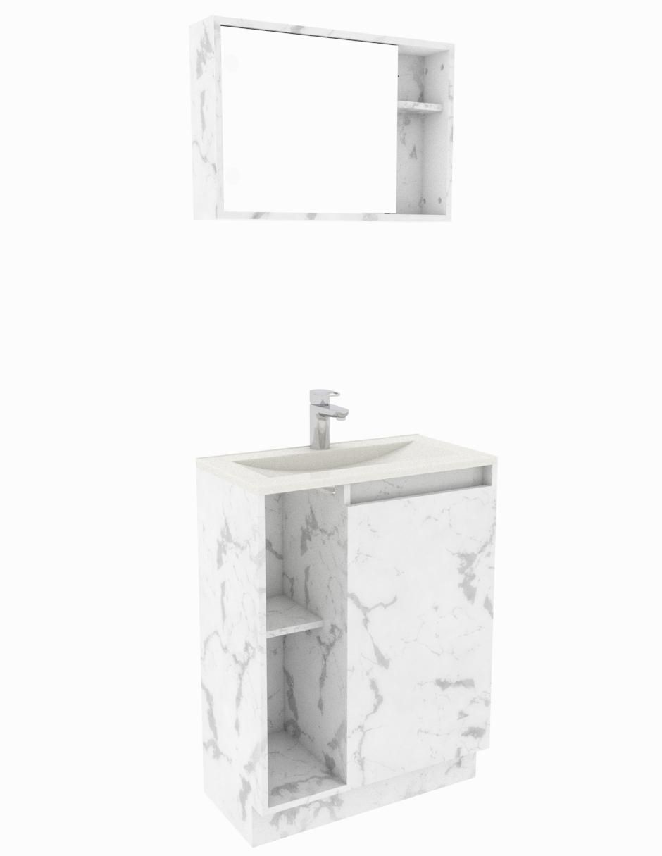 Mueble para baño Roma de melamina armable 4