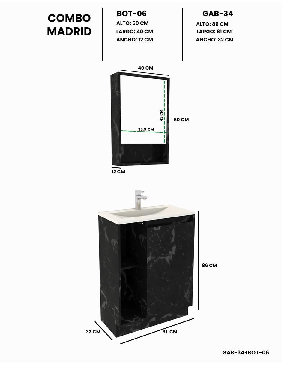 Mueble para baño decomobil madrid melamina