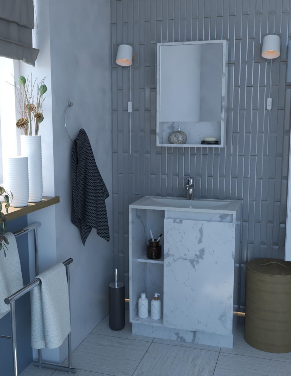 Mueble para baño Madrid de melamina armable 5
