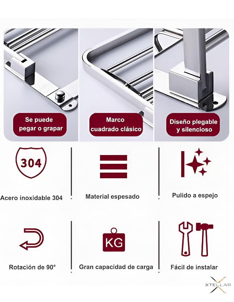 Toallero de baño de acero inoxidable 3