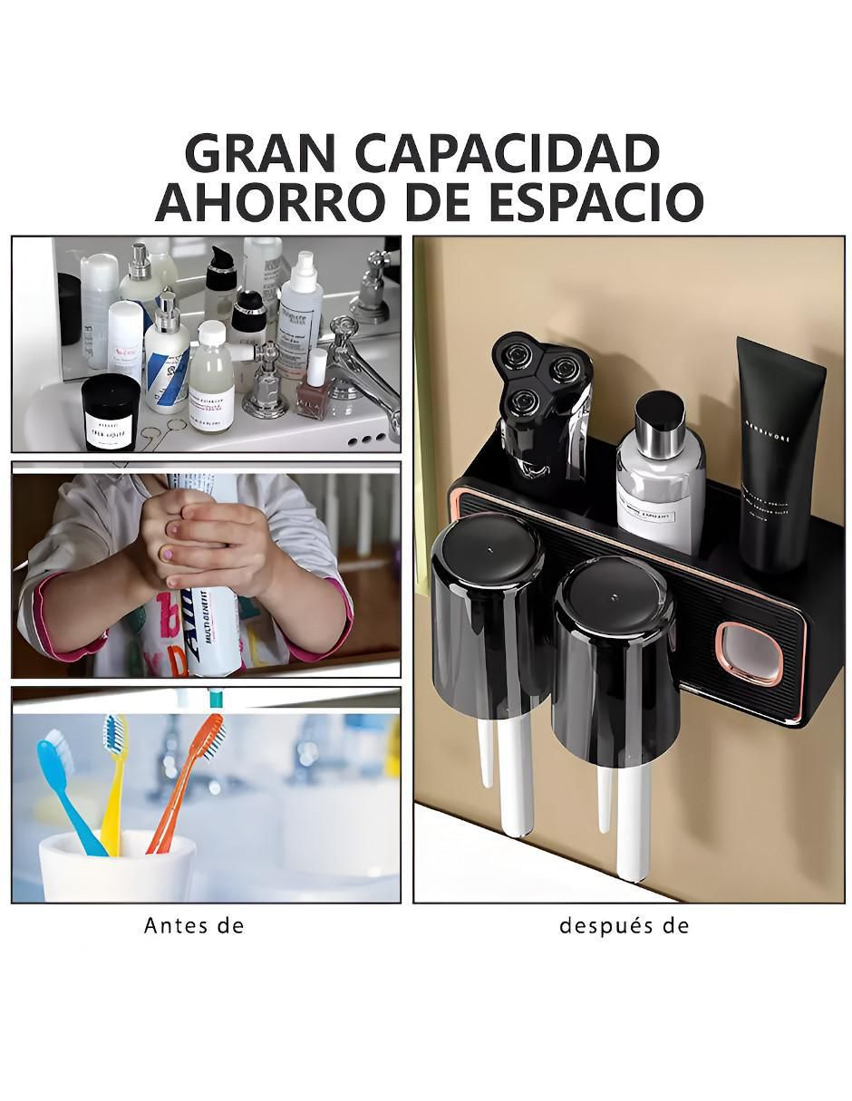 Porta cepillo de dientes 3 compartimento compartimentos 2