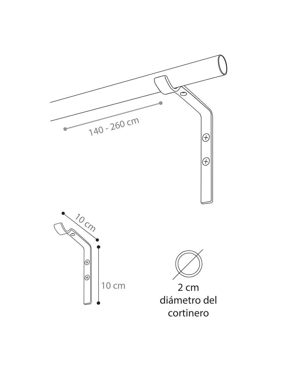 "cortinero" "de" acero cantia sencillo sencillo 2.6m
