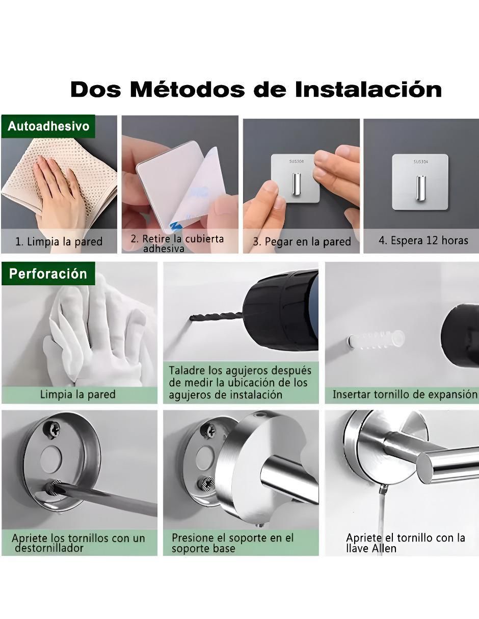 Toallero de pared de acero inoxidable 3
