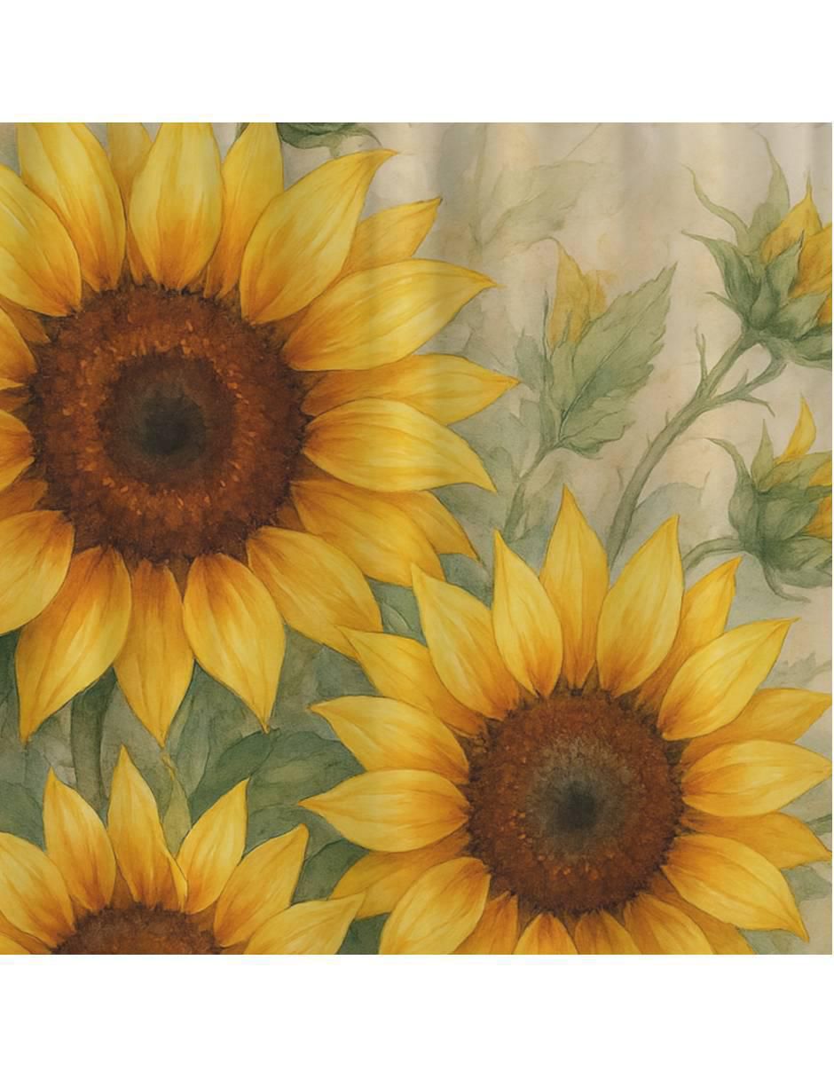 Cortina de baño Girasoles 3