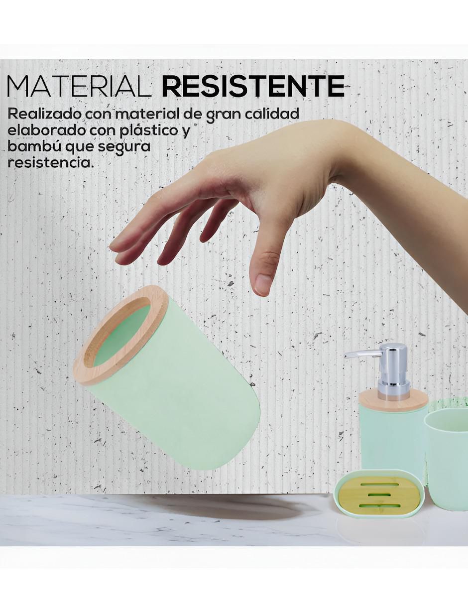Juego de accesorios para baño de bambú 7 piezas 2