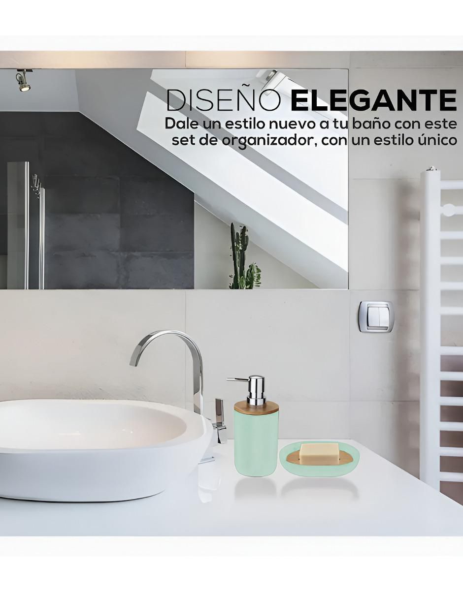 Juego de accesorios para baño de bambú 7 piezas 3