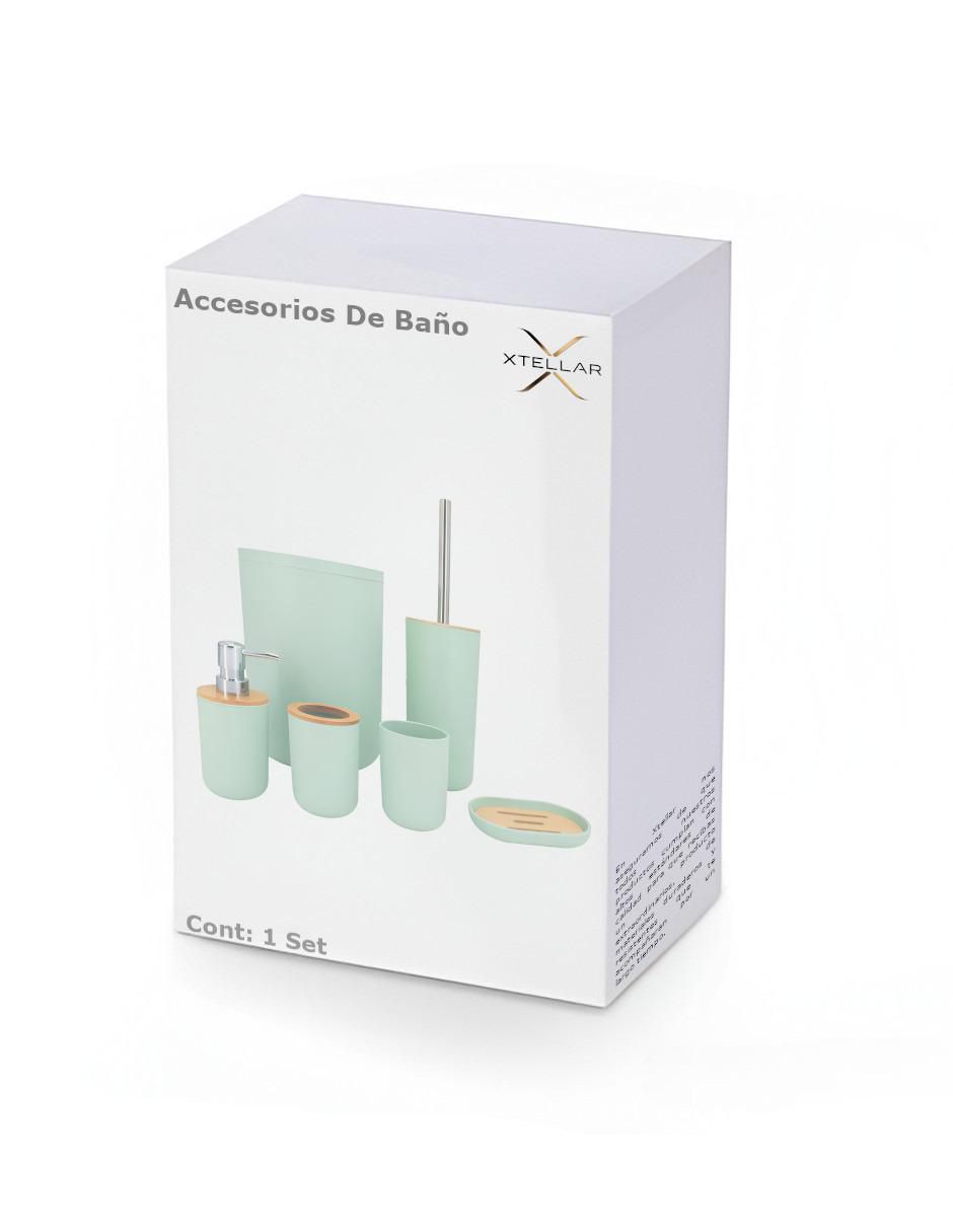 Juego de accesorios para baño de bambú 7 piezas 4
