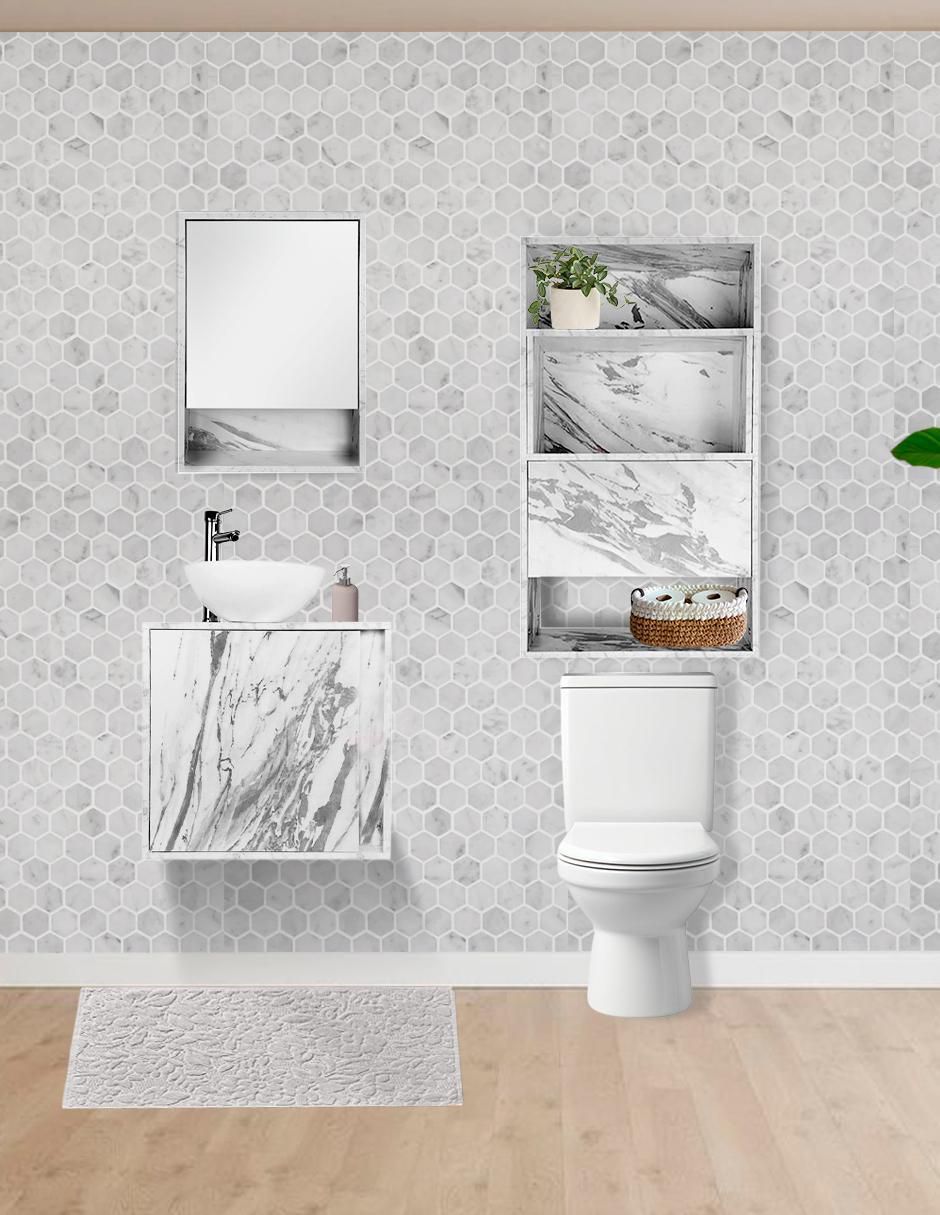 Mueble para baño Montreal de melamina armable 4