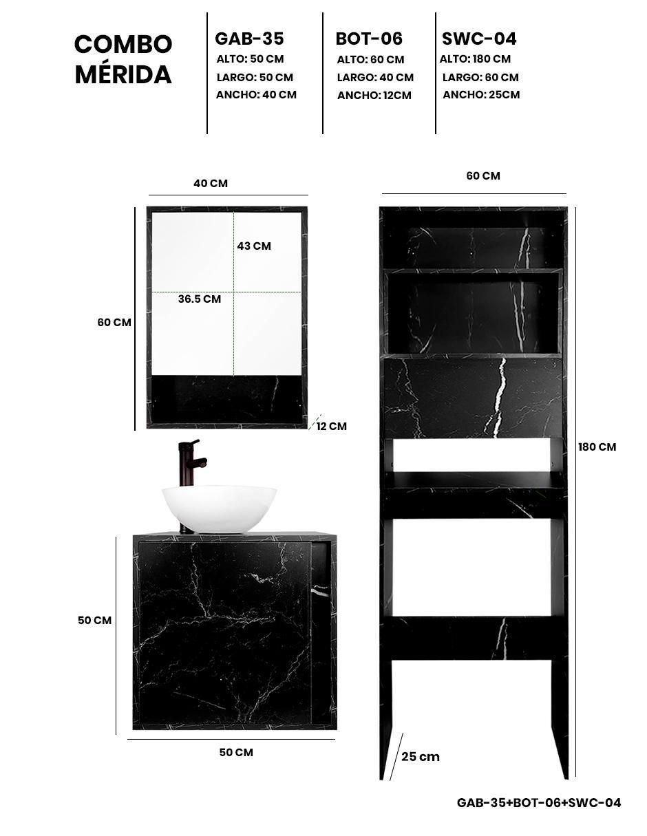 Mueble para baño decomobil merida melamina