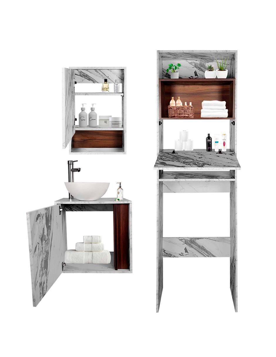 Mueble para baño Merida de melamina armable 3