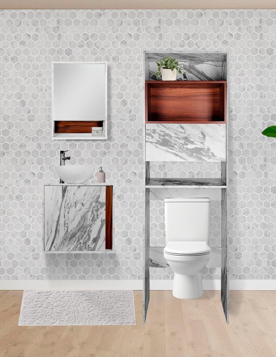 Mueble para baño Merida de melamina armable 4
