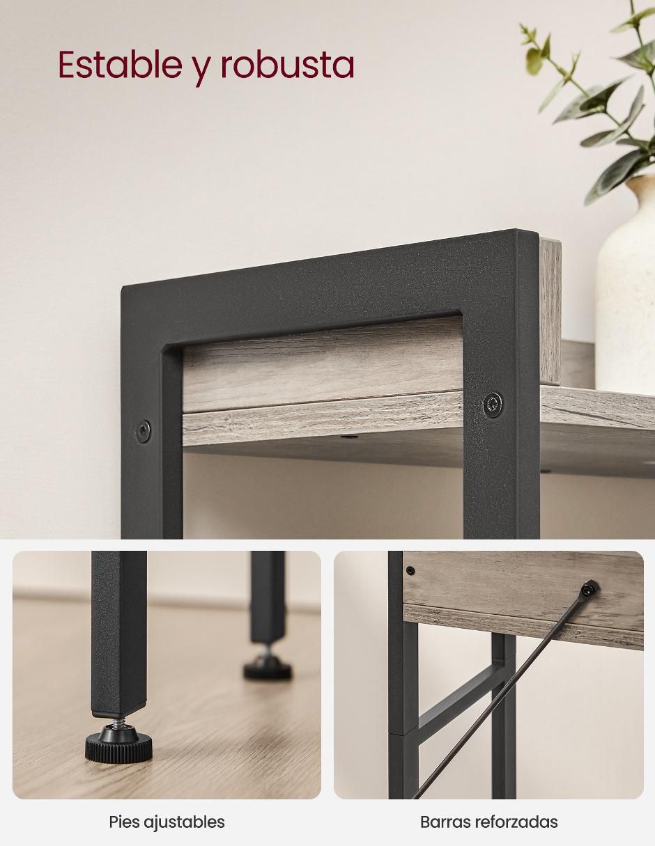 Repisa armable Barnet de madera con metal 2