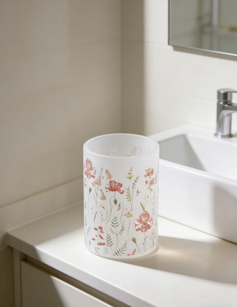 Vaso de baño Flower Glass de vidrio 3