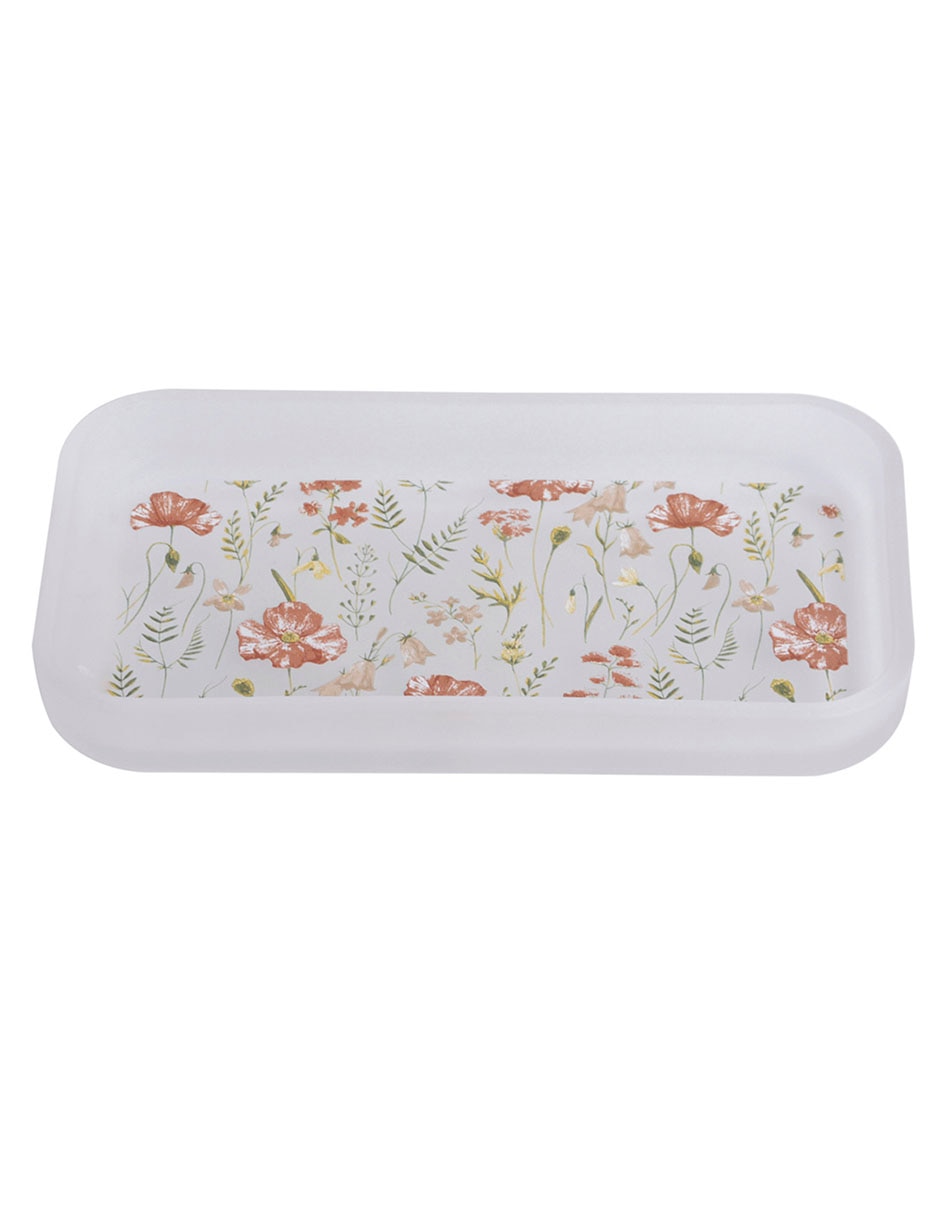 Charola Flower Glass de vidrio Charola Flower Glass de vidrio