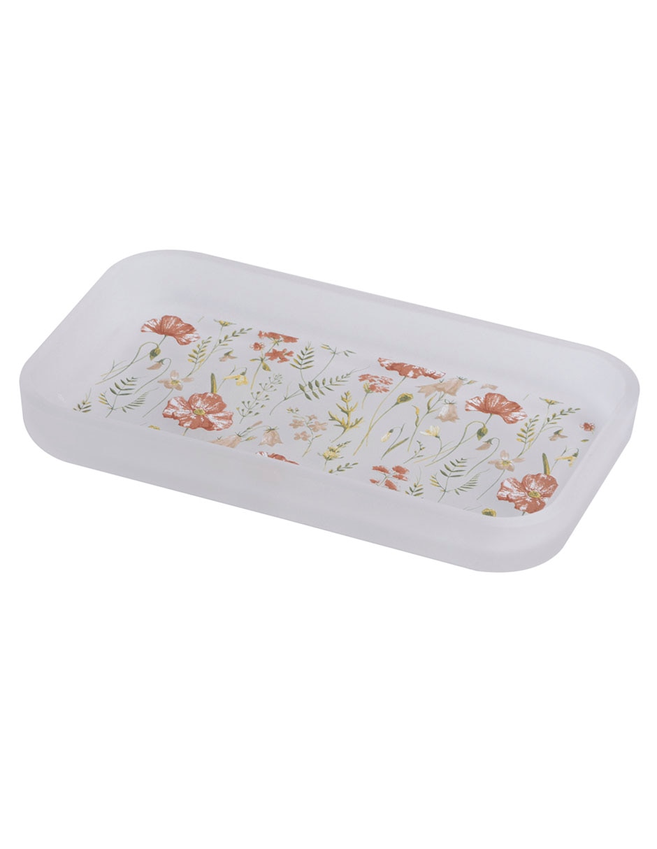 Charola Flower Glass de vidrio 2
